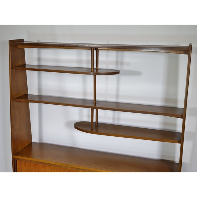 Mid-Century Modern Highboard with Kidney-Shaped Shelf inTeak, 1960s For Sale - Image 11 of 15