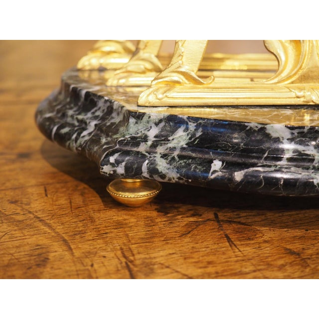 A Small French Louis XV Style Carved Marble and Gilt Bronze Letter Carrier, 20th C. For Sale In Dallas - Image 6 of 18