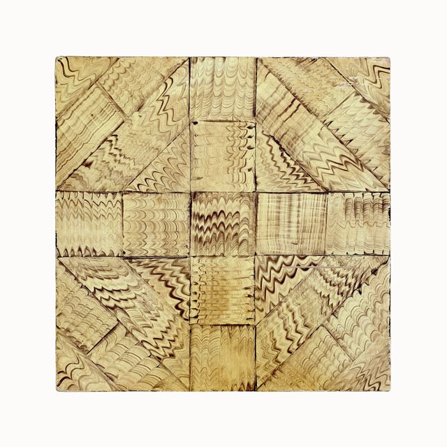 Vintage Faux Wood Grain Painted Side Table For Sale In Chicago - Image 6 of 9