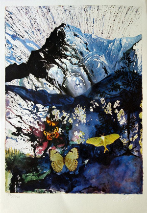 Salvador Dali, Alpes (SNCF, Suite Papillon), Lithograph