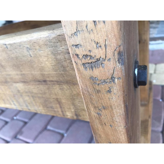 Carpenters Workbench with Drawer and Shelf, 1900s For Sale - Image 4 of 18