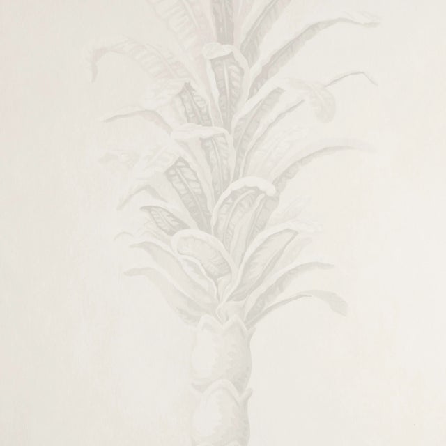 Contemporary Schumacher X Miles Redd Villa Palm Panel in White/Ivory For Sale - Image 3 of 3