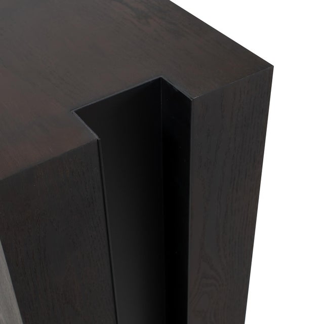 Bertoia Black Wooden Display Pedestal- Tall For Sale In Chicago - Image 6 of 11