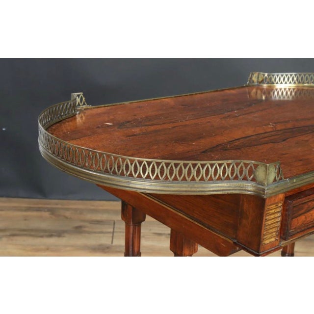 Early 19th Century Antique English Regency Brass-Mounted Rosewood Writing Desk – Early 19th Century For Sale - Image 5 of 7