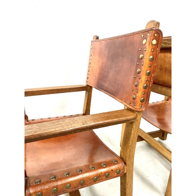 French Brutalist Castle Armchairs, 1920s, Set of 2 For Sale - Image 9 of 14