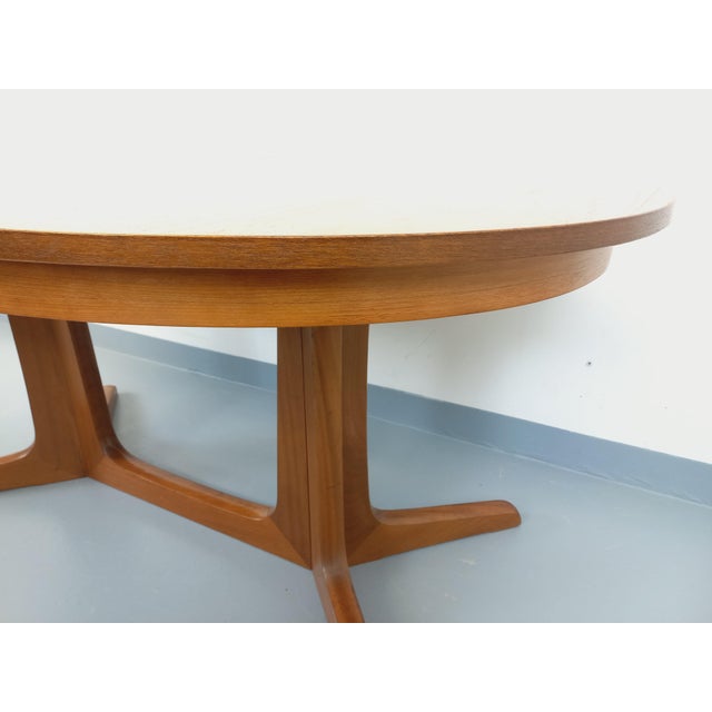 Vintage Oval Extendable Dining Table in Teak from Baumann, 1960s For Sale - Image 12 of 18