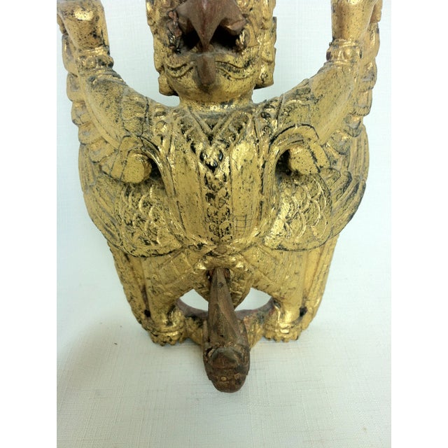 Early 20th Century Thai Giltwood Garuda Figure For Sale In Chicago - Image 6 of 9