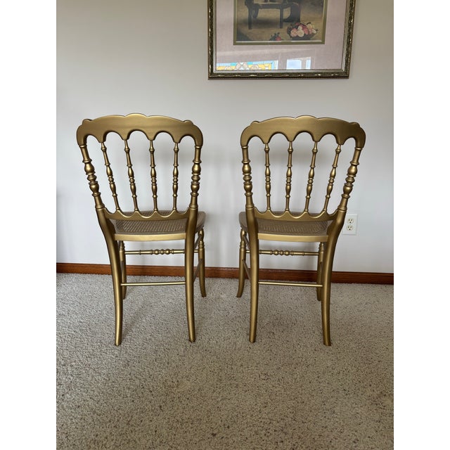 Gold 1990s Tell City Chair Company 125th Anniversary Limited Edition Chairs For Sale - Image 8 of 8