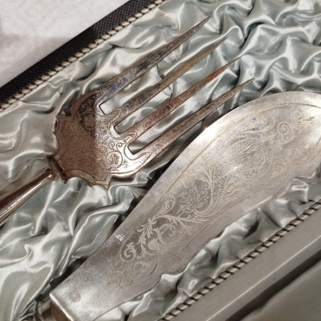 Silver Cutlery Set, 1800s, Set of 2 For Sale - Image 6 of 18