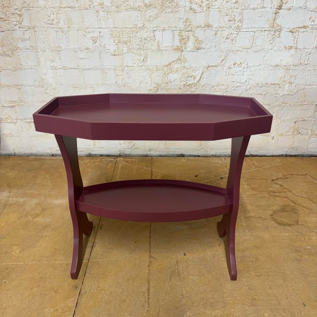 Mid-Century Modern Lozere Side Table - Wine For Sale - Image 3 of 8