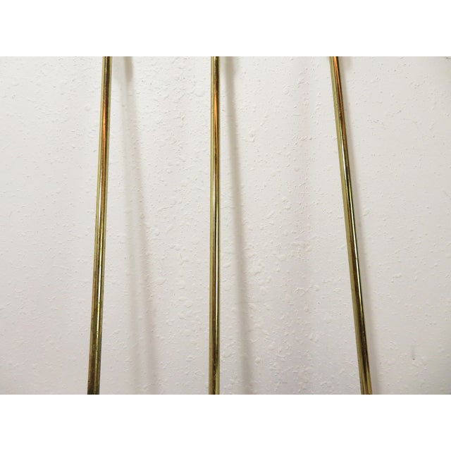 Wall Mount ~ Mid Century Modernist Brass Fireplace Tools Set ~ Donald Deskey Era For Sale - Image 14 of 17
