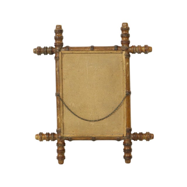 Brown Antique Faux Bamboo Wooden Mirror, France, 1890s For Sale - Image 8 of 14