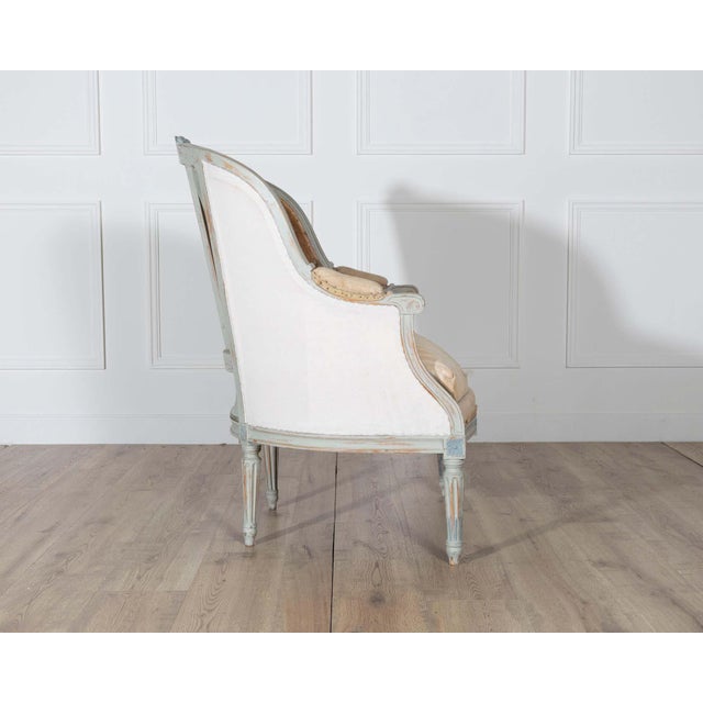 French 19th Century French Louis XVI Style Painted Lie de Repos For Sale - Image 3 of 13