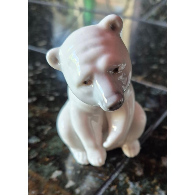 Contemporary Vintage Mid-Century Lladró Porcelain Polar Bear Figurines - Set of 4 (Jg) For Sale - Image 3 of 13