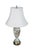 Mid-century porcelain urn hand painted table lamps. Showcases a refined, classically inspired design with a beautiful...