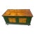 Late 19th Century Pennsylvania Dutch Forrest Green and Natural Wood Hope Chest For Sale
