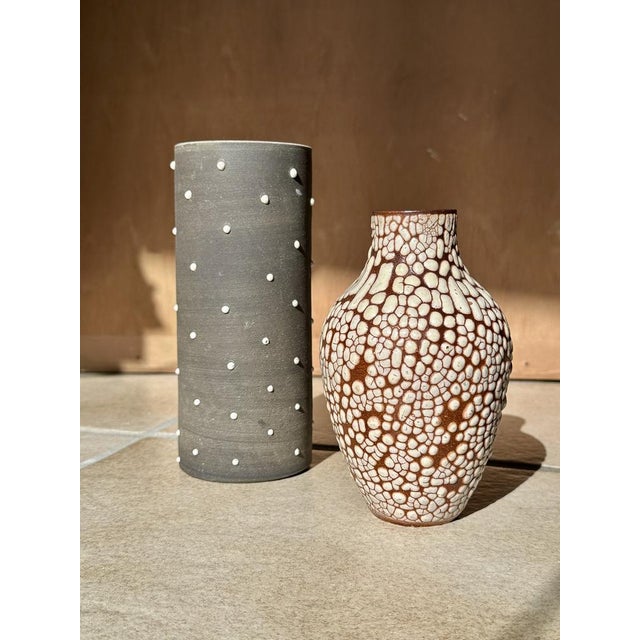 Studio Ceramic Vase with Net Glaze from Albert Kießling, Steinach, Germany, 1960s For Sale - Image 10 of 14