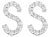 10K White Gold 1/10 Cttw Diamond 'S' Initial Stud Earring For Sale