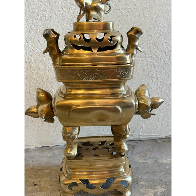 Asian 1910s Antique Asian Censor or Incense Burner For Sale - Image 3 of 6