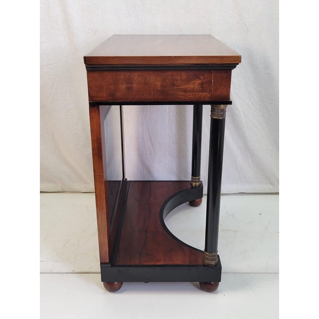 1940s American Second Empire Mahogany Console Table With Mirror Glass For Sale In Philadelphia - Image 6 of 12