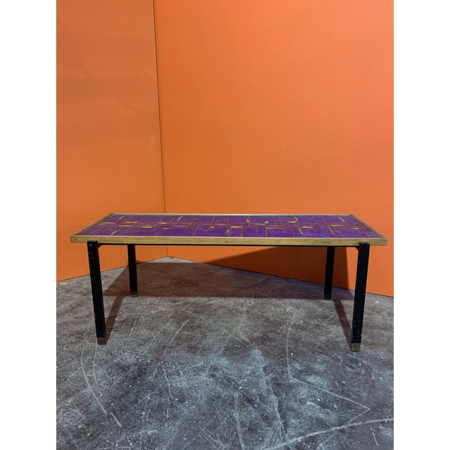 French Ceramic Coffee Table in the style of Roger Capron, 1950s For Sale - Image 6 of 6