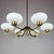 Mid-Century Brass and Opaline Glass Chandelier from Stilnovo, Italy, 1970s For Sale - Image 13 of 18