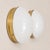 Opal Glass and Brass Wall Lamps in the style of Stilnovo, Set of 2 For Sale - Image 6 of 11