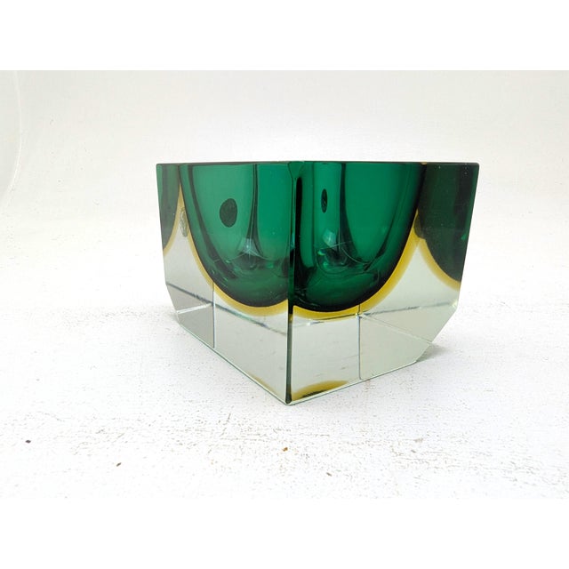 Green Sommerso Murano Ashtray by Flavio Poli and Alessandro Mandruzzato for Seguso Vetri d'Arte, Italy, 1960s For Sale - Image 8 of 18