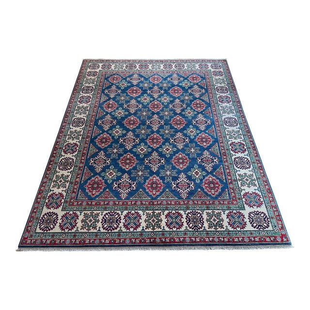 Tribal Super Kazak Area Rug 8x10 For Sale