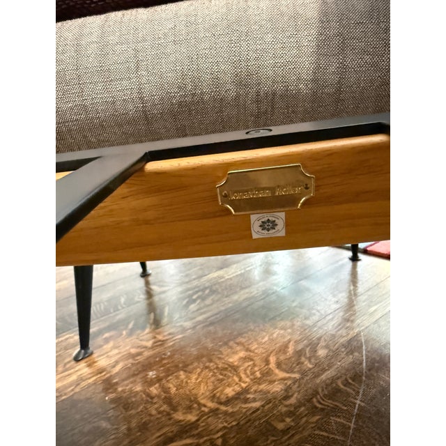 Jonathan Adler Jonathan Adler Antibes Lounge Chair (21713) & Ottoman (21714) in Roma/Café Fabric For Sale - Image 4 of 14