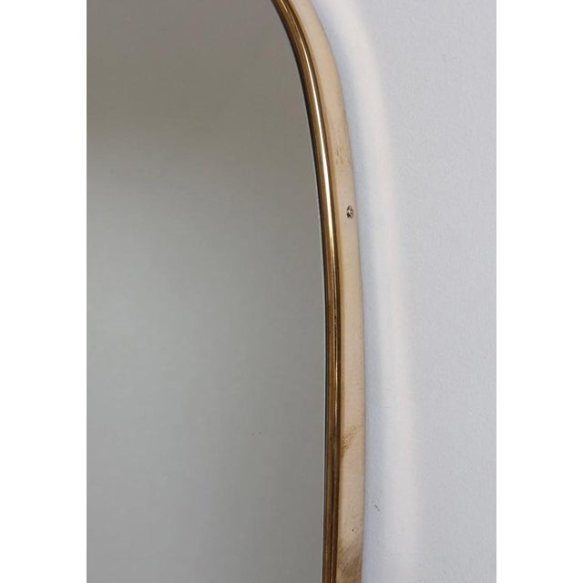1960s Mid-Century Modern Italian Wall Mirror with Brass Frame by Gio Ponti, 1960s For Sale - Image 5 of 12
