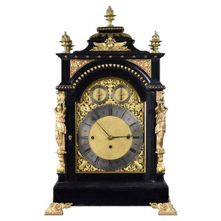 Victorian Ebonized Bracket Clock by Barraud & Lunds, 1870 For Sale