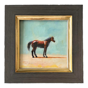 2024 Chestnut Horse Equestrian Painting in Italian Frame