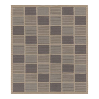 Contemporary Scandinavian Style Geometric Wool Rug, by Rug & Kilim, India For Sale