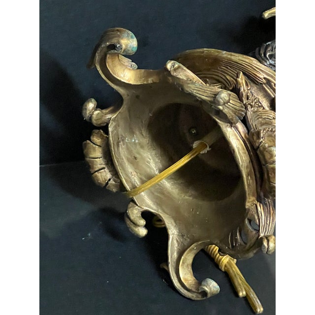 Pair of Late 20th Century European Art Bronze Cherub Sculpture Table Lamps For Sale - Image 11 of 18