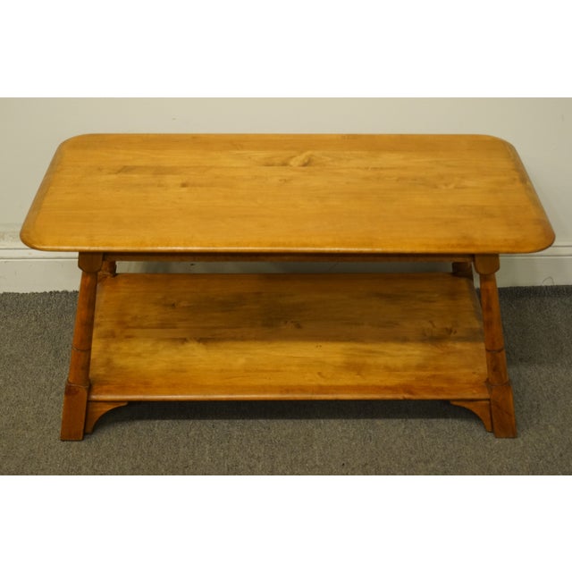 Mid Century Modern Solid Hard Rock Maple 38" Accent Coffee Table Chairish