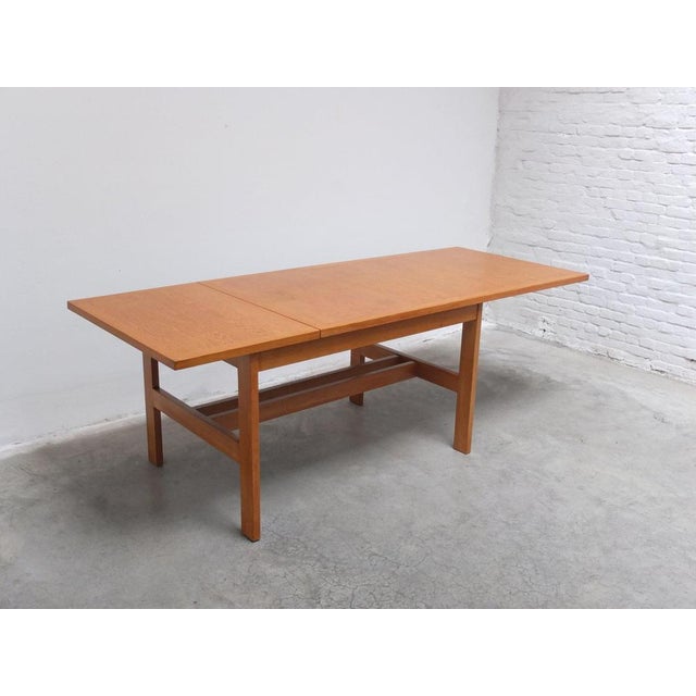 Extendable N-Line Dining Table in Oak by Gebroeders Neirinck, 1968 For Sale - Image 14 of 18