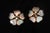 Chopard Late 20th Century Pair of Chopard Happy Hearts Flowers Diamond Mother of Pearl 18k Rose Gold Earrings For Sale - Image 4 of 15