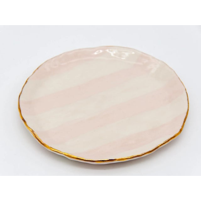 2010s Isabel Halley Pink & White Petit Dishes - Set of 4 For Sale - Image 5 of 5