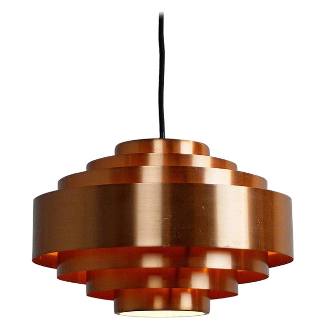 Scandinavian Copper Pendant Ultra by Jo Hammerborg for Fog and Morup, Denmark, 1960s For Sale