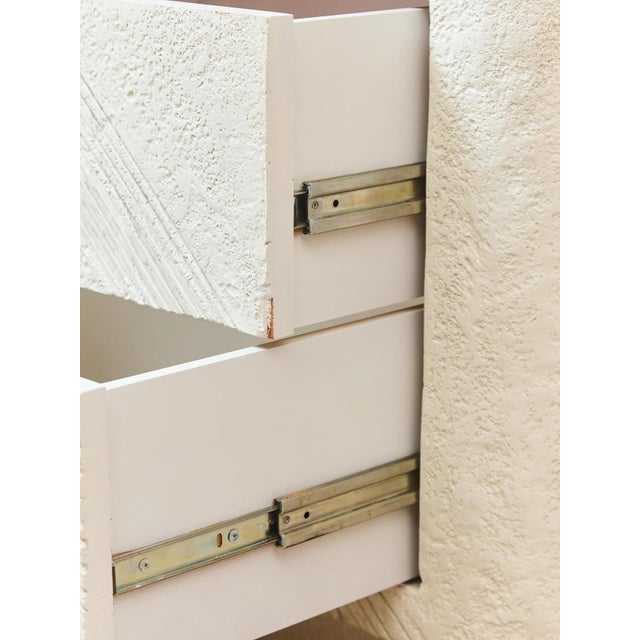 Wood Post Modern White Vintage Nightstand For Sale - Image 7 of 12