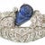 1930s Art Deco Wise Platinum 14k Carved Sapphire Diamond Floral Brooch For Sale - Image 10 of 12