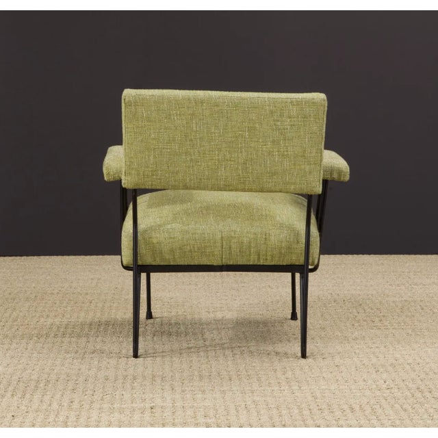 Dan Johnson Pacific Iron Attributed Armchair, Mid Century Modern Lounge Chair, Sculptural Iron Frame Chair, Circa 1950s For Sale - Image 9 of 17