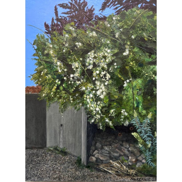 “Abundance" Contemporary Impressionist Floral Still Life Painting of Blooming Rambling Roses by Mill Valley Artist Mary Anne McKernie For Sale