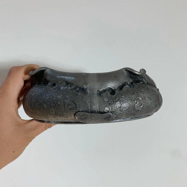 1970s 1970s Silver Moon Metal Ashtray Catchall, Made in Italy For Sale - Image 5 of 10