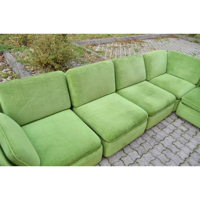 Vintage Modular Lime Green Sectional Sofa from Lübke & Rolf, 1970s, Set of 6 For Sale - Image 6 of 18
