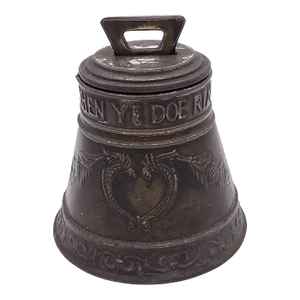 Huntley Palmer Biscuit Tin Shaped Like a Bell, England Circa 1900