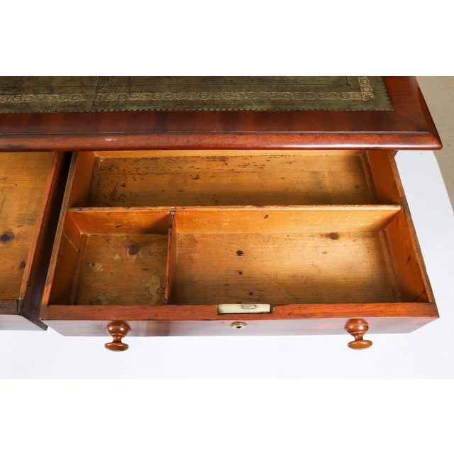 Metal Antique Victorian Flame Mahogany Desk, 1800s For Sale - Image 7 of 18