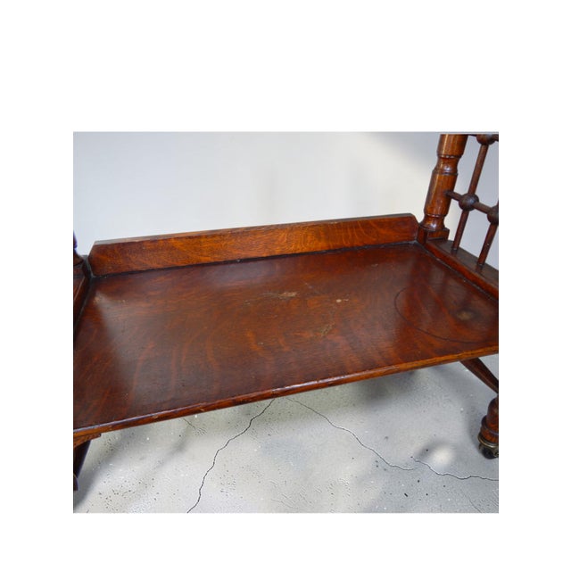 Mid 19th Century English Stick and Ball Rolling Book Stand / Cart / Shelf For Sale In Columbus - Image 6 of 10