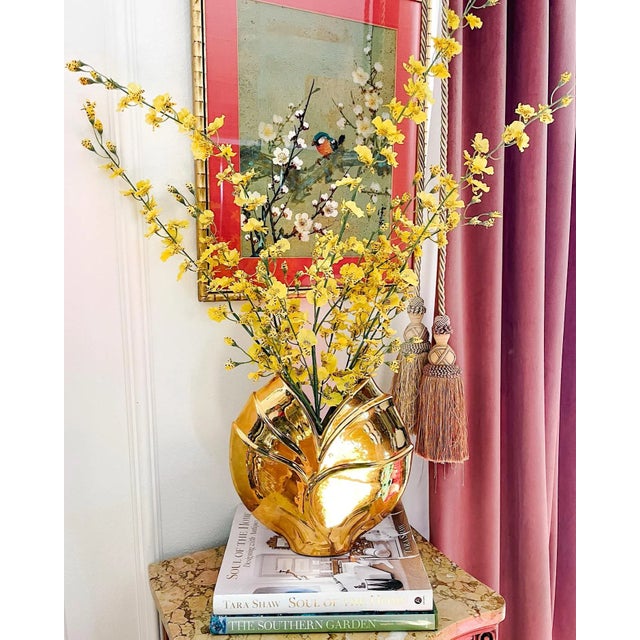 Mid-Century Modern Art Deco Gold Vase With 18k Gold Finish For Sale In San Diego - Image 6 of 6